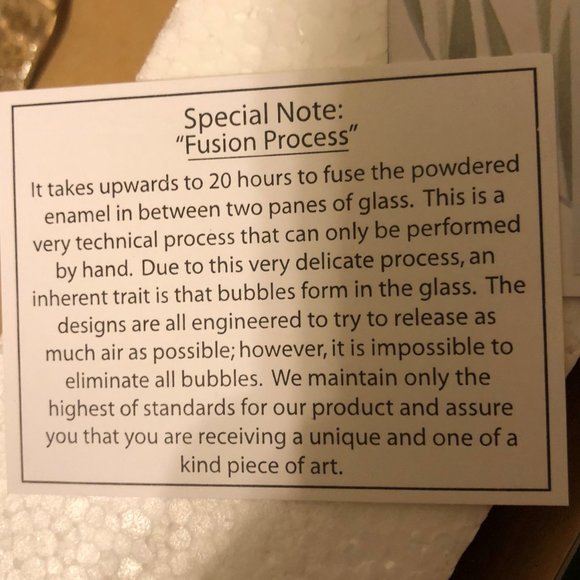 NWT, Fusion Art Glass, bowl - Picture 8 of 9